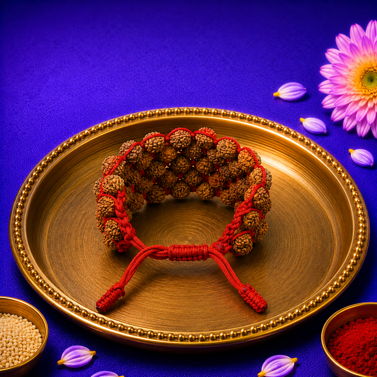 5 Layer 5 मुखी रुद्राक्ष ब्रेसलेट
